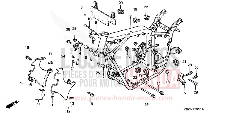 RAHMENKOERPER von Shadow Aero PEARL IVORY CREAM (Y137G) von 1999